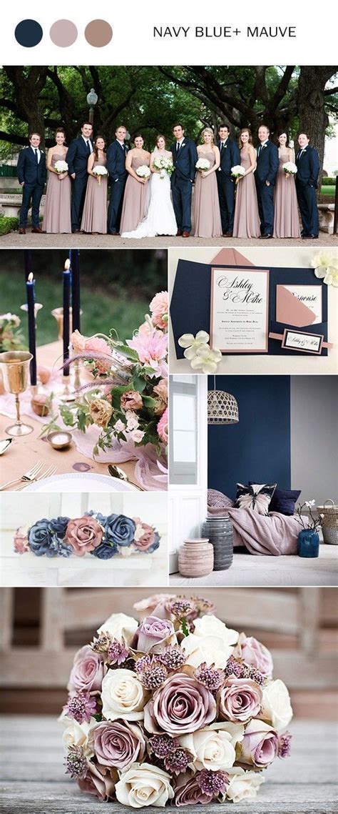 blue and mauve wedding